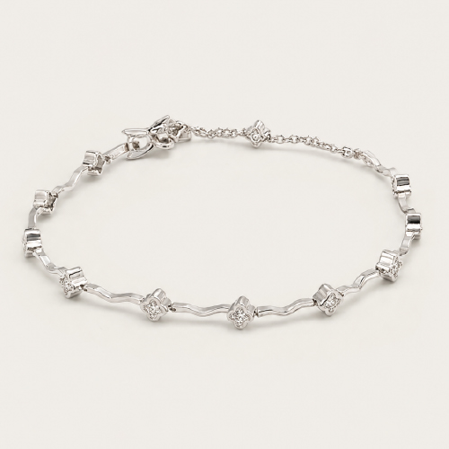 18K White Gold Diamond Bracelet