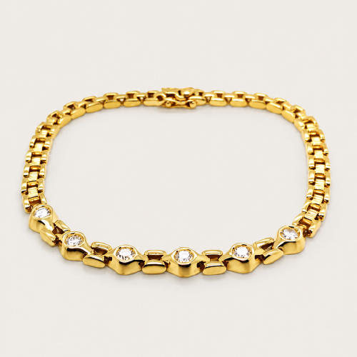 18K Yellow Gold Diamond Bracelet