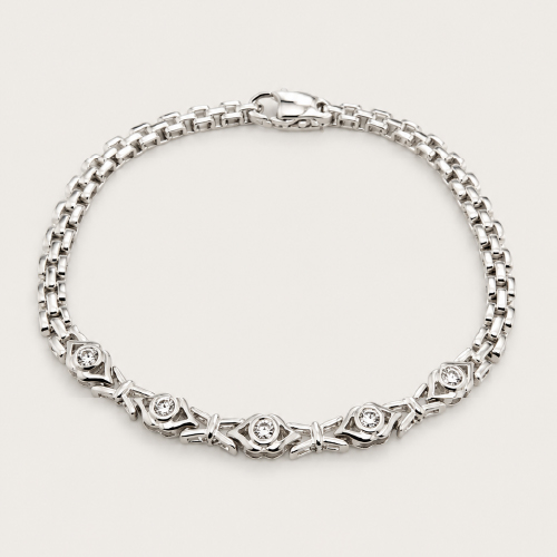 18K White Gold Diamond Bracelet