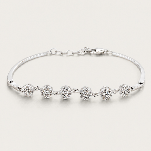 9K White Gold Diamond Bracelet