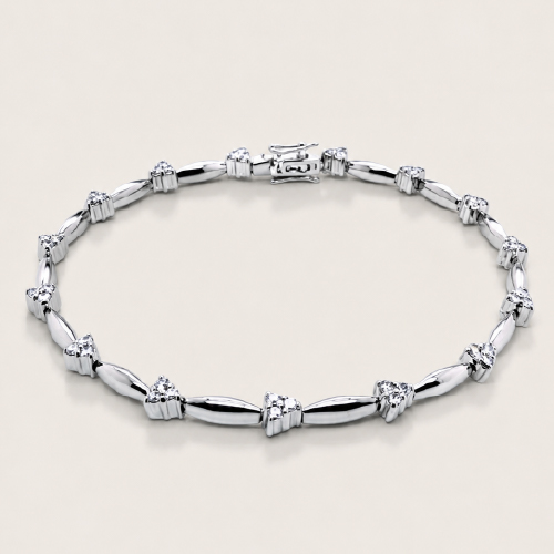 18K White Gold Diamond Bracelet