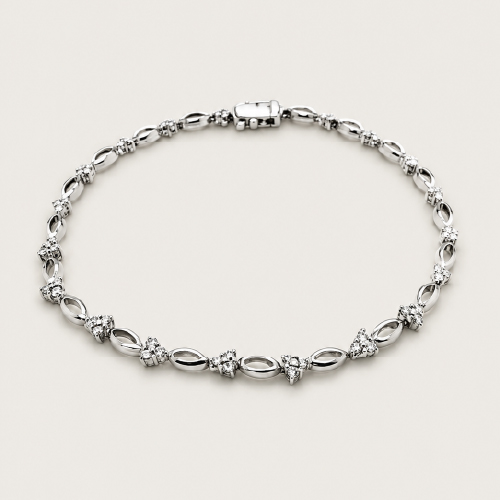 18K White Gold Diamond Bracelet