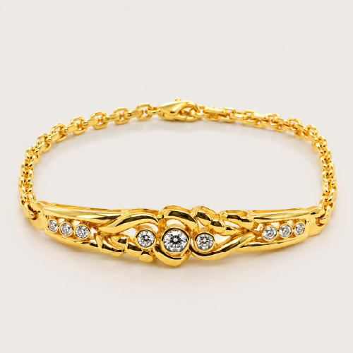 18K Yellow Gold Diamond Bracelet