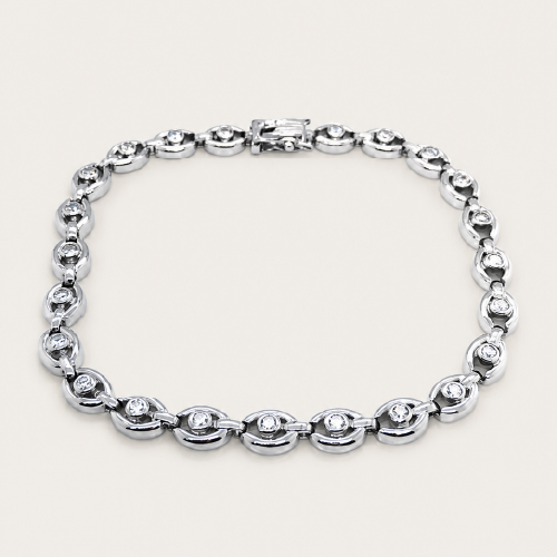 18K White Gold Diamond Bracelet