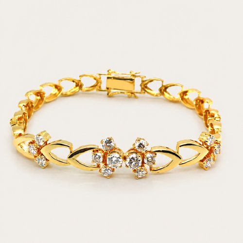 20K Yellow Gold Diamond Bracelet