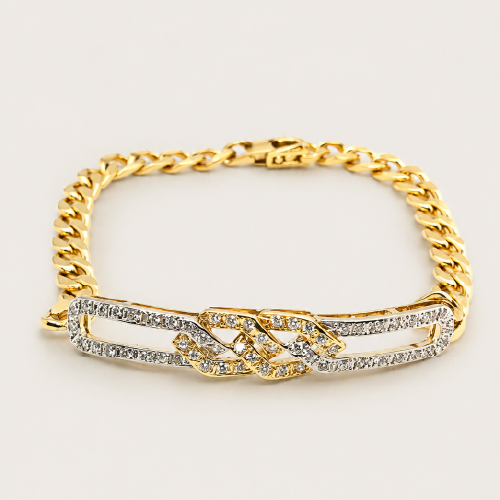 14K Yellow Gold Diamond Bracelet