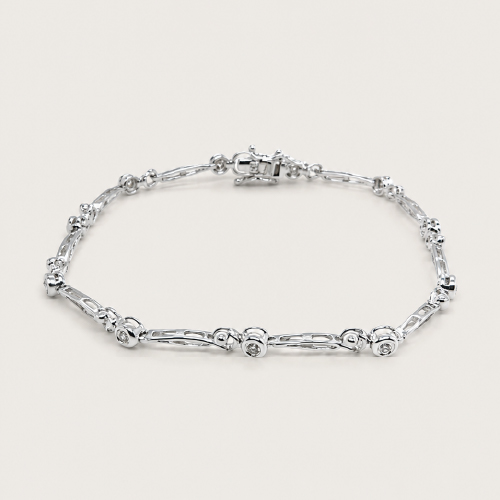18K White Gold Diamond Bracelet