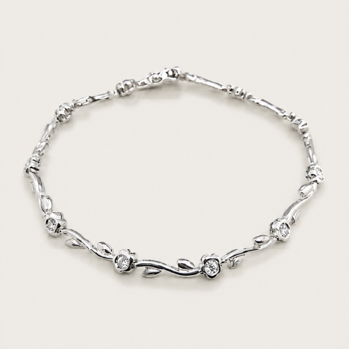 18K White Gold Diamond Bracelet