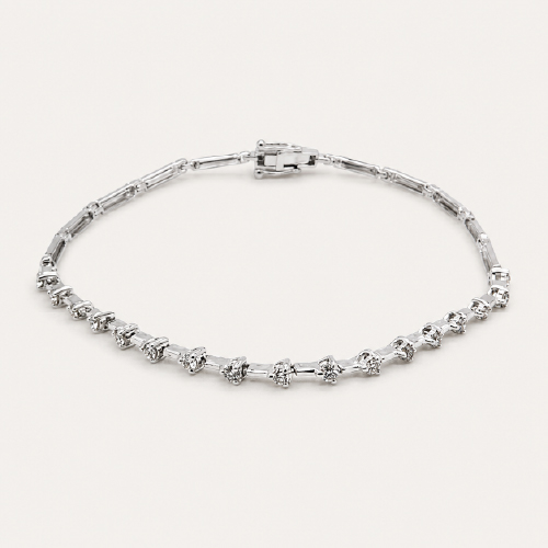 18K White Gold Diamond Bracelet