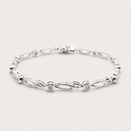 18K White Gold Diamond Bracelet
