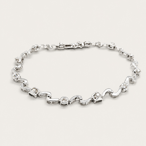 9K White Gold Diamond Bracelet