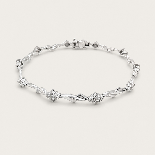 18K White Gold Diamond Bracelet