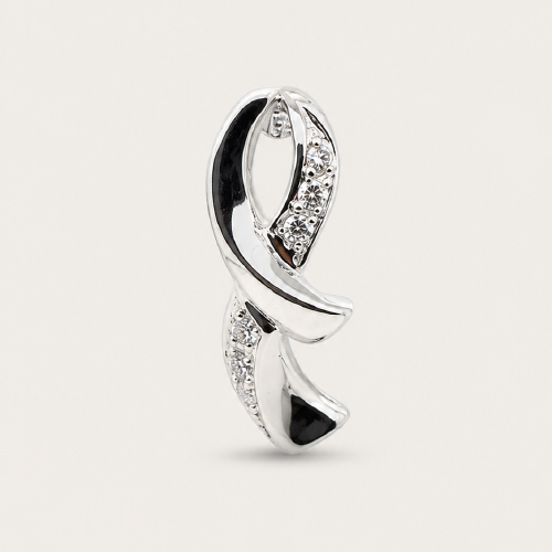 18K White Gold Diamond Pendant