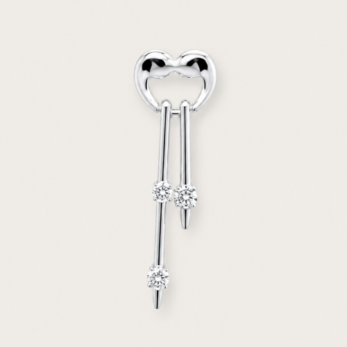 18K White Gold Diamond Pendant