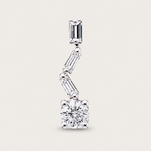18K White Gold Diamond Pendant