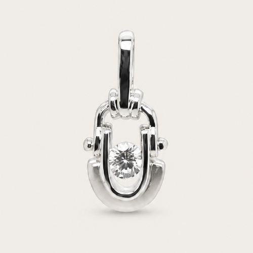 18K White Gold Diamond Pendant