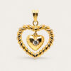 20K Yellow Gold Diamond Pendant