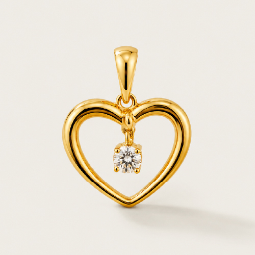 20K Yellow Gold Diamond Pendant