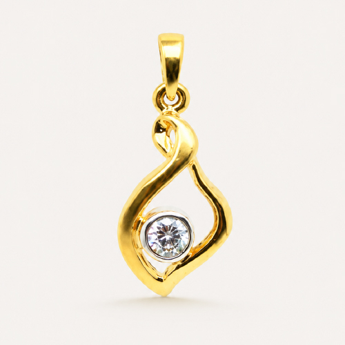 20K Yellow Gold Diamond Pendant
