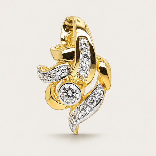 20K Yellow Gold Diamond Pendant