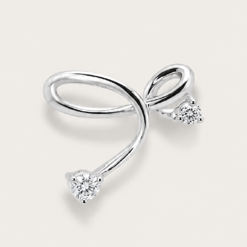 18K White Gold Diamond Pendant