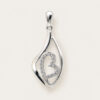 18K White Gold Diamond Pendant
