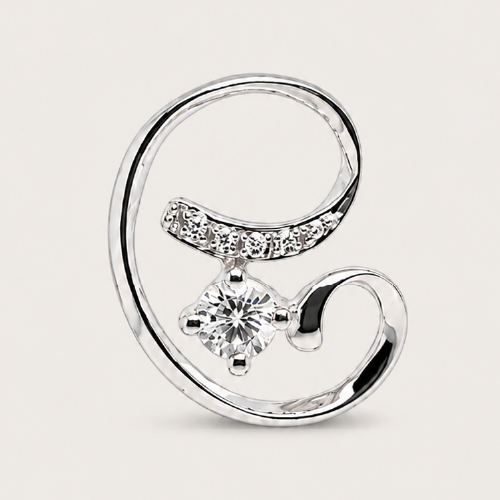 18K White Gold Diamond Pendant
