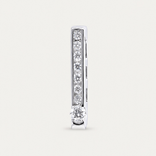 10K White Gold Diamond Pendant