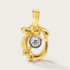 20K Yellow Gold Diamond Two Tone Pendant