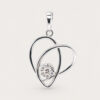 18K White Gold Diamond Heart Pendant