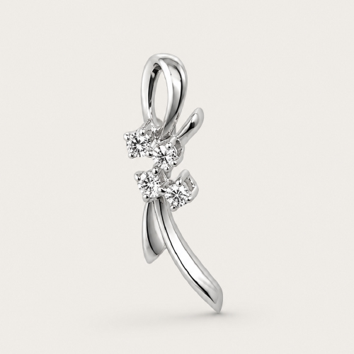 18K White Gold Diamond Pendant