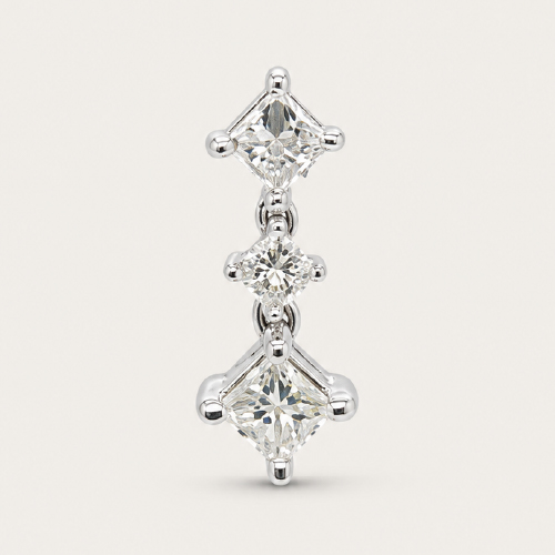 18K White Gold Diamond Pendant