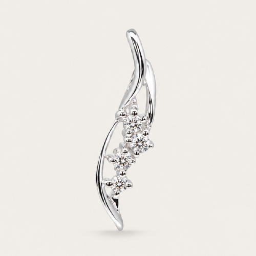 18K White Gold Diamond Pendant