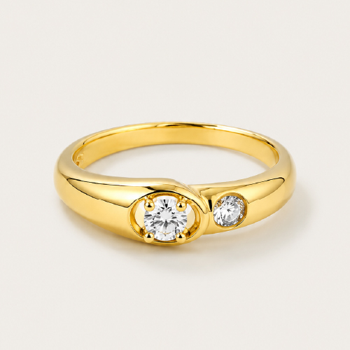 18K Yellow Gold Diamond Ring