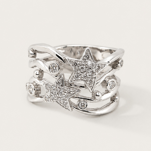 18K White Gold Diamond Ring