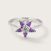 18K White Gold Diamond Stone Ring