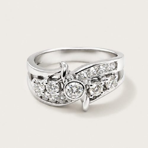 18K White Gold Diamond Ring