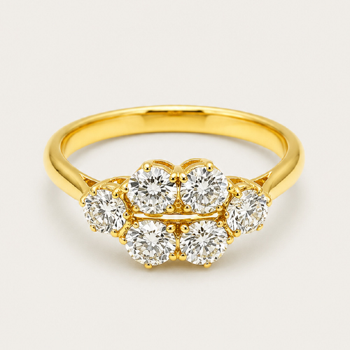 20K Yellow Gold Diamond Ring