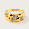 20K Yellow Gold Diamond Ring