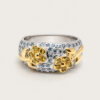 18K White/Yellow Gold Diamond Ring