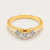 20K White Yellow Gold Diamond Ring