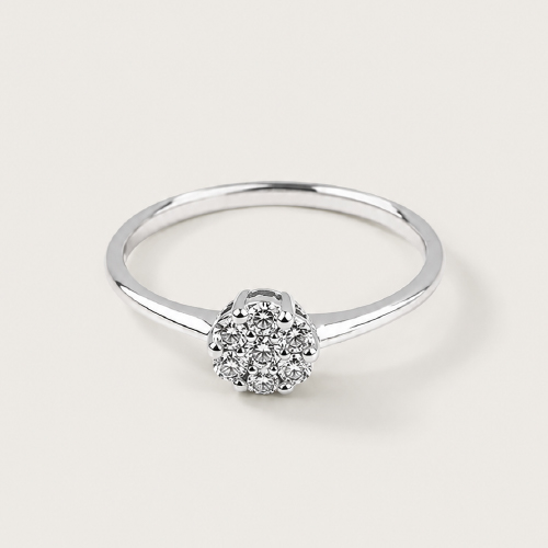 18K White Gold Diamond Ring