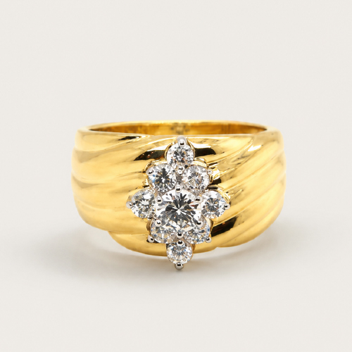 18K Yellow Gold Diamond Ring