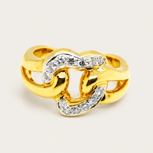18K Yellow Gold Diamond Ring