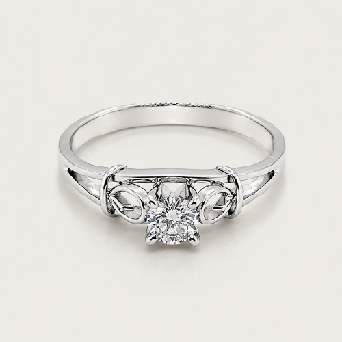 14K White Gold Diamond Ring