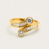 20K Yellow Gold Diamond Ring