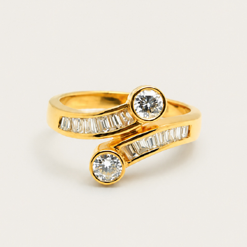 20K Yellow Gold Diamond Ring
