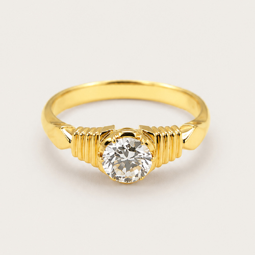 18K Yellow Gold Diamond Ring