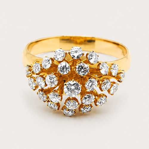20K Yellow Gold Diamond Ring
