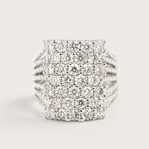 14K White Gold Diamond Ring